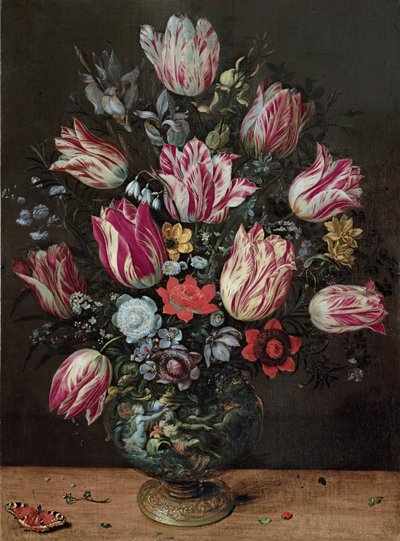 Vase avec des tulipes - Andries Daniels